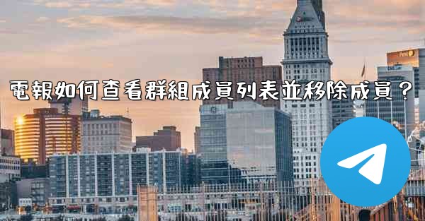電報如何查看群組成員列表並移除成員？