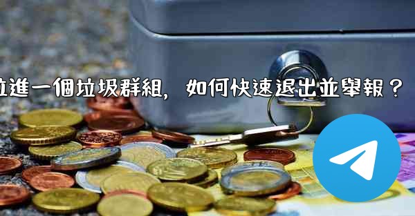電報我被拉進一個垃圾群組，如何快速退出並舉報？