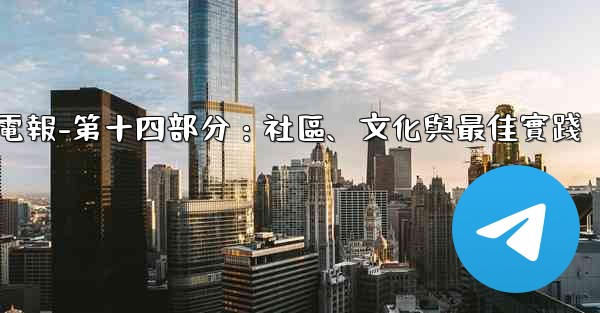 電報-第十四部分：社區、文化與最佳實踐