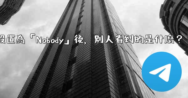 電報設置為「Nobody」後，別人看到的是什麼？