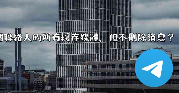 <b>電報如何清理與某個聯絡人的所有緩存媒體，但不刪除消息？</b>