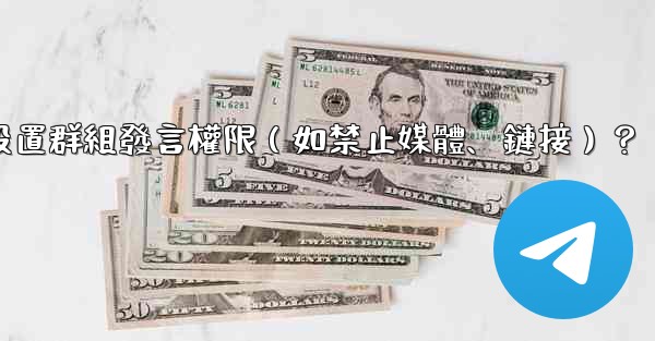 電報如何設置群組發言權限（如禁止媒體、鏈接）？