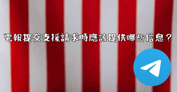 電報提交支援請求時應該提供哪些信息？