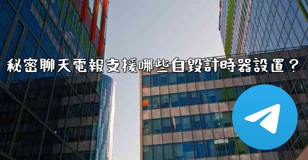 秘密聊天電報支援哪些自毀計時器設置？