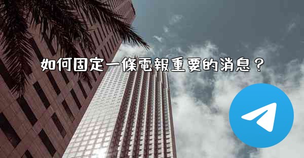 如何固定一條電報重要的消息？