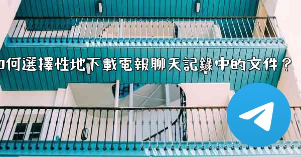 如何選擇性地下載電報聊天記錄中的文件？