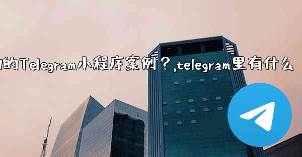 有哪些成功的Telegram小程序案例？,telegram里有什么