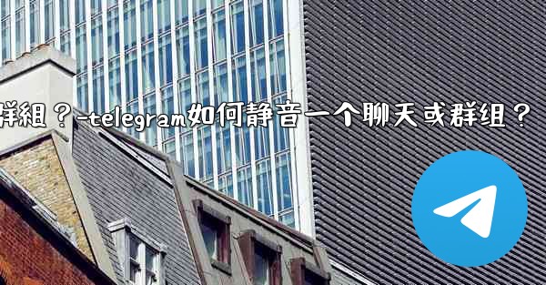 Telegram如何靜音一個聊天或群組？-telegram如何静音一个聊天或群组？