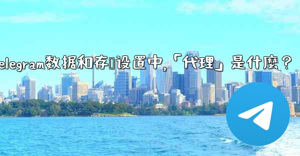 <b>Telegram數據和存儲設置中，「代理」是什麼？;telegram数据和存储设置中,「代理」是什麼？</b>