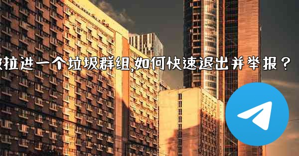 Telegram我被拉進一個垃圾群組，如何快速退出並舉報？_telegram我被拉进一个垃圾群组,如何快速退出并举报？