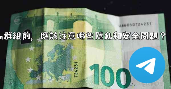 加入一個陌生Telegram群組前，應該注意哪些隱私和安全問題？