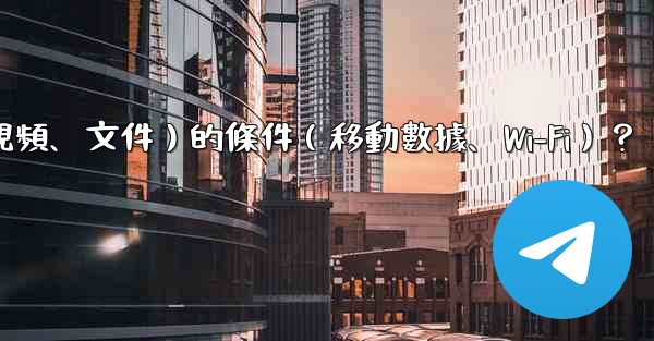 <b>如何設置Telegram自動下載媒體文件（照片、視頻、文件）的條件（移動數據、Wi-Fi）？</b>