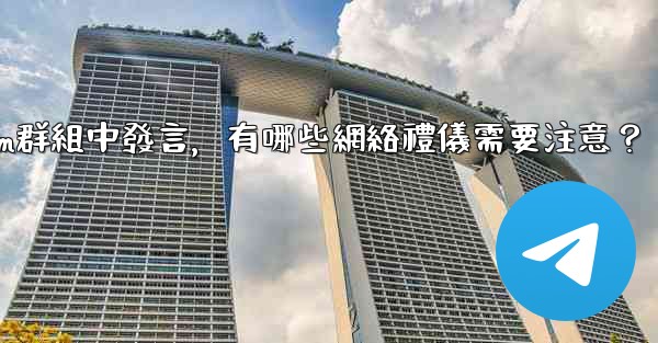 在大型Telegram群組中發言，有哪些網絡禮儀需要注意？