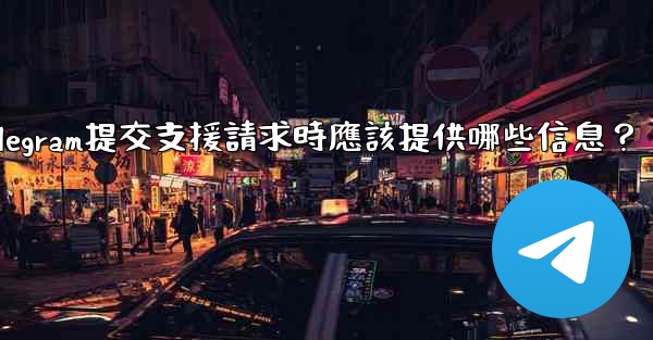 <b>Telegram提交支援請求時應該提供哪些信息？</b>
