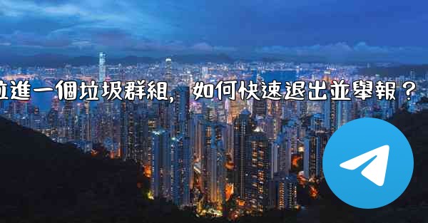 Telegram我被拉進一個垃圾群組，如何快速退出並舉報？